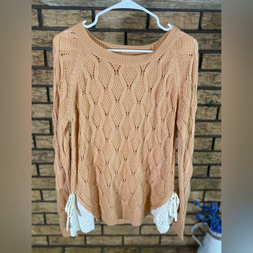 Blu pepper peach‎ sweater blouse